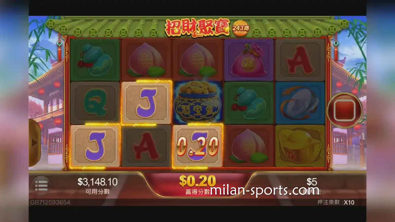 金宝博188体育：《聚宝财神》老虎机，多多聚宝获取高额奖励